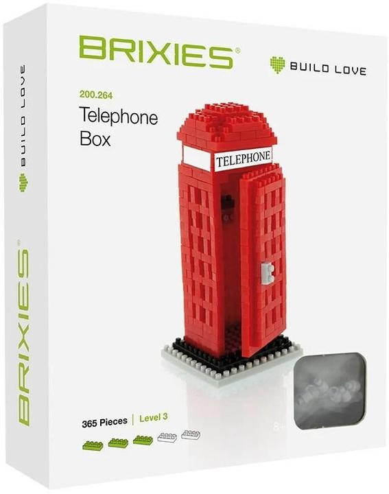 Actual product image Brixies Phone booth London red