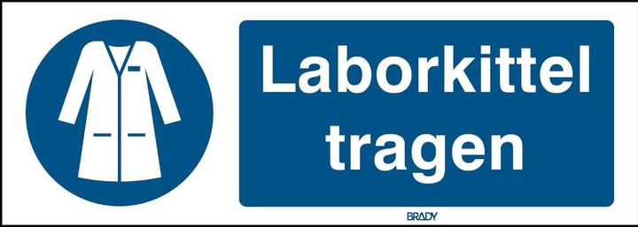 Actual product image Brady ISO safety sign - Wear a lab coat