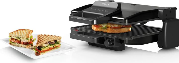 Produktbild Bosch Hausgeräte Bosch TCG3323 Tischgrilkl schwarz, Kontaktgrill 200Watt (EU-Stecker)