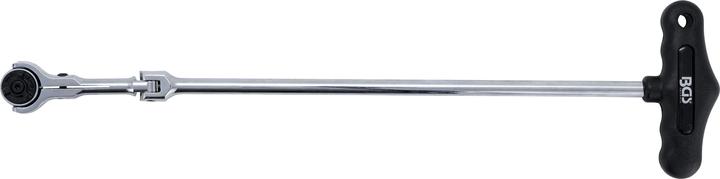 Produktbild BGS Gelenkknarre mit T-Griff, abwinkelbar Abtrieb Aussenvierkant 6,3 mm (1/4") (1/4")