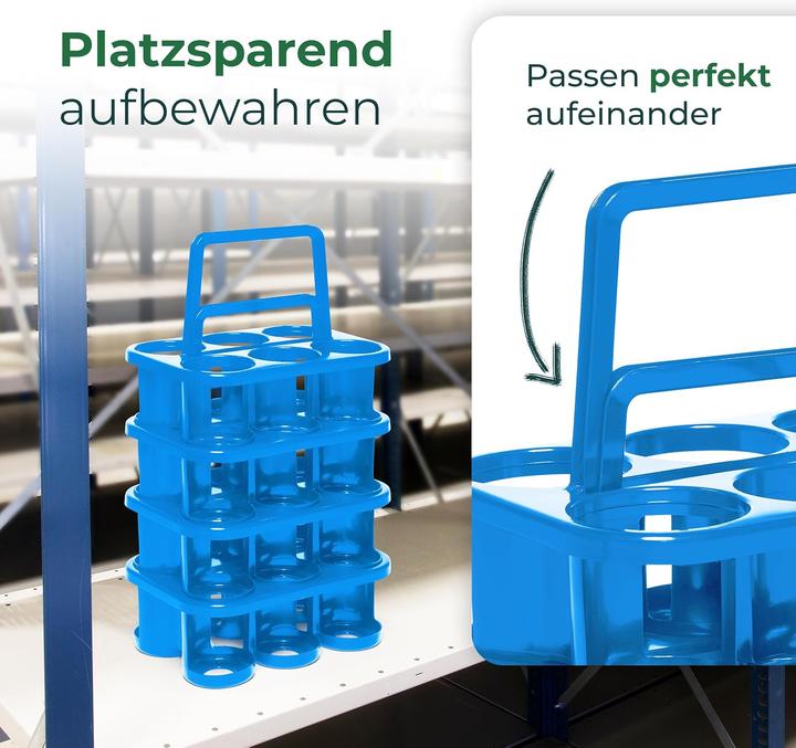 Produktbild Novaliv 4X Flaschenträger für 24 Flaschen - Stabiler Halt - Getränkekorb Kunststoff, Stapelbar, 32x2