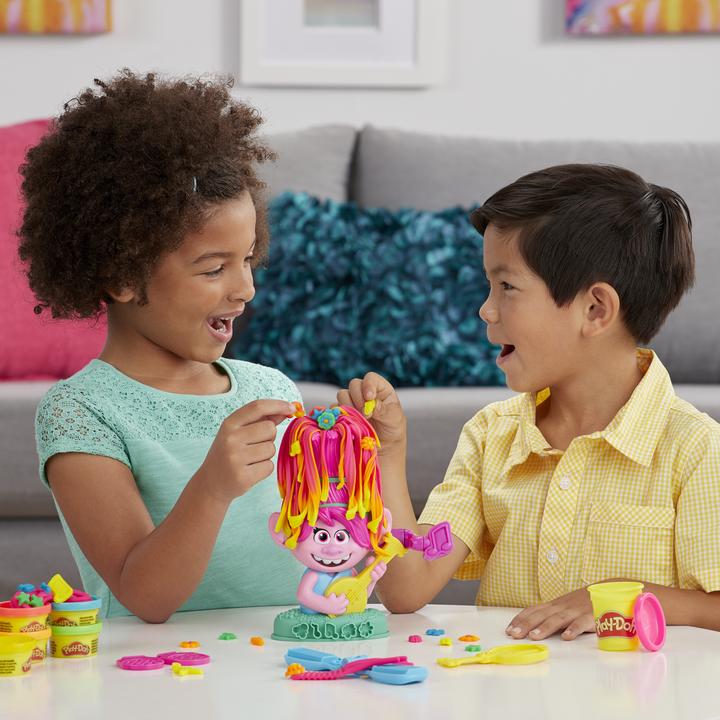 Actual product image Play-Doh Trolls World Tour hairdressing fun Poppy