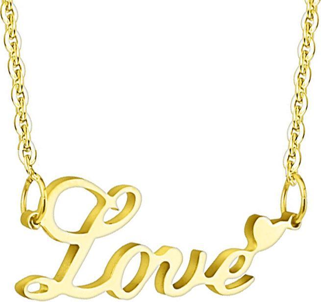 Image du produit Star Piercing Chaîne plaquée or pendentif Love (Acier chirurgical 316L, sans laiton)