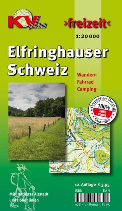 Actual product image Elfringhauser Schweiz, KVplan, hiking map/cycling map/leisure map, 1:20,000 / 1:2,500: Leisure map