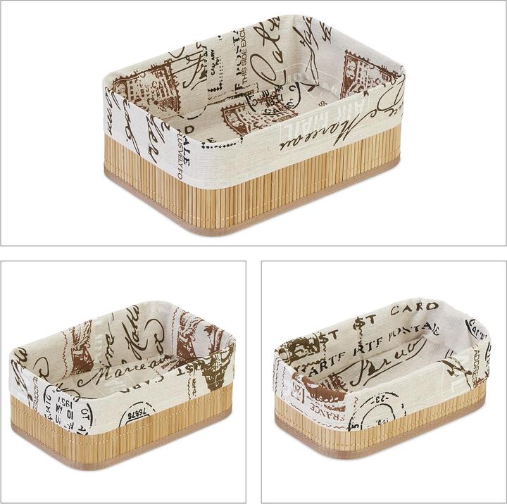Actual product image Relaxdays 3x storage-basket (3 x, 32 x 22.5 x 12 cm)