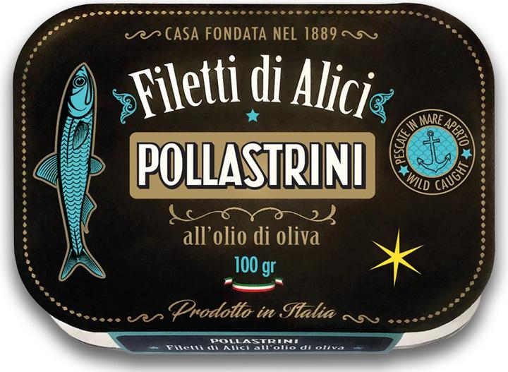 Immagine prodotto Pollastrini Filetto di acciuga in olio d'oliva (100 g)