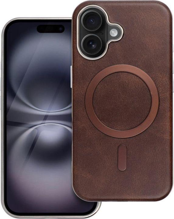 Immagine prodotto OEM Back panel cover GENTLEMAN MAG COVER Case compatible with MagSafe for IPHONE 15 brown (Apple iPhone 15)