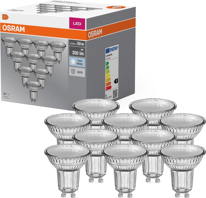 Image du produit Osram Base PAR16 (GU10, 4.30 W, 350 lm, 10 x, F)