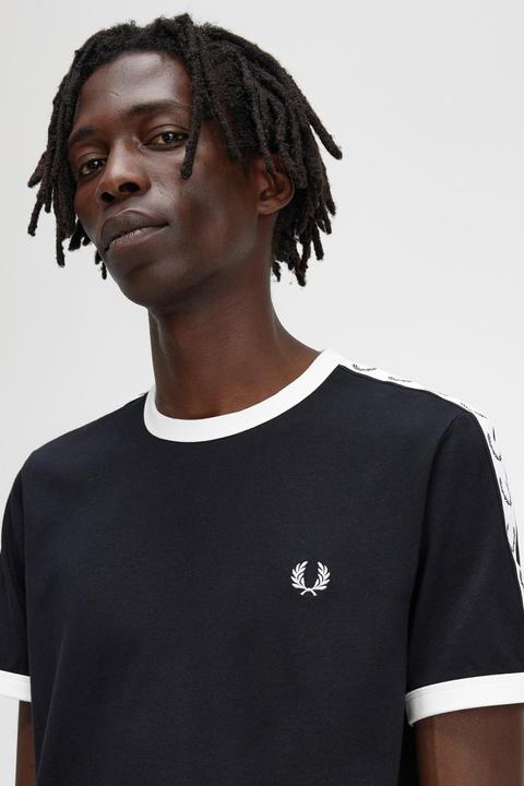Immagine prodotto Fred Perry T-shirt con finiture a contrasto e strisce (XL)