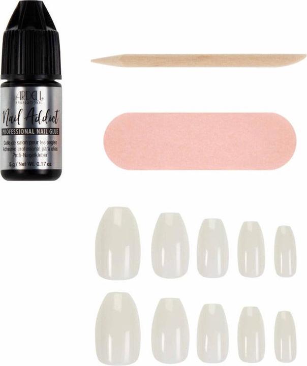 Produktbild Ardell Nail Addict - Natural Ballerina Multipack (Kunstnägel, White)