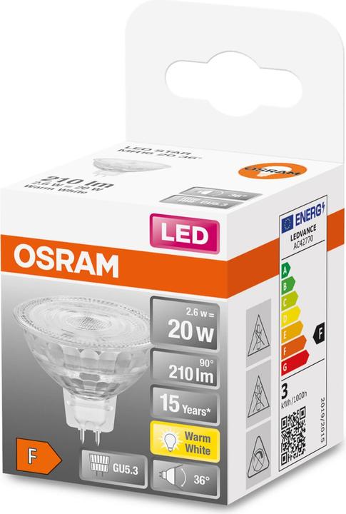 Produktbild Osram MR16 36° 2.6W (GU5.3, 2.60 W, 210 lm, 1 x, F)