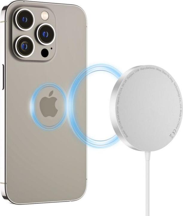 Image du produit Tech-Protect QI15W-A30 Chargeur inductif avec MagSafe et câble USB-C - argent (15 W)