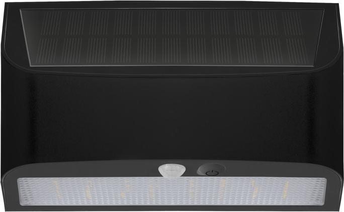 Produktbild Century Arcadia Max Solar LED-Wandleuchte schwarz (600 lm, IP65)