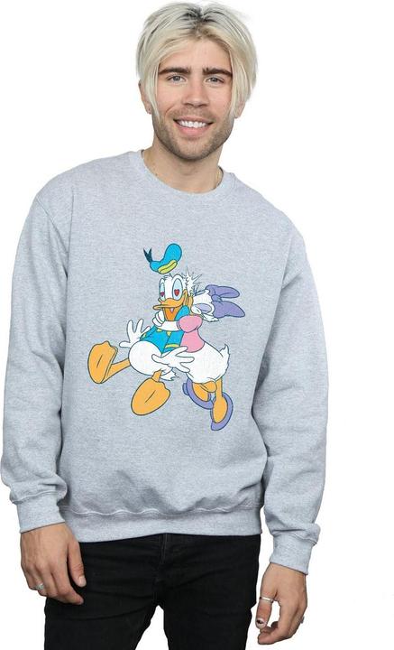 Actual product image Disney Mens Donald And Daisy Duck Kiss Sweatshirt (L)