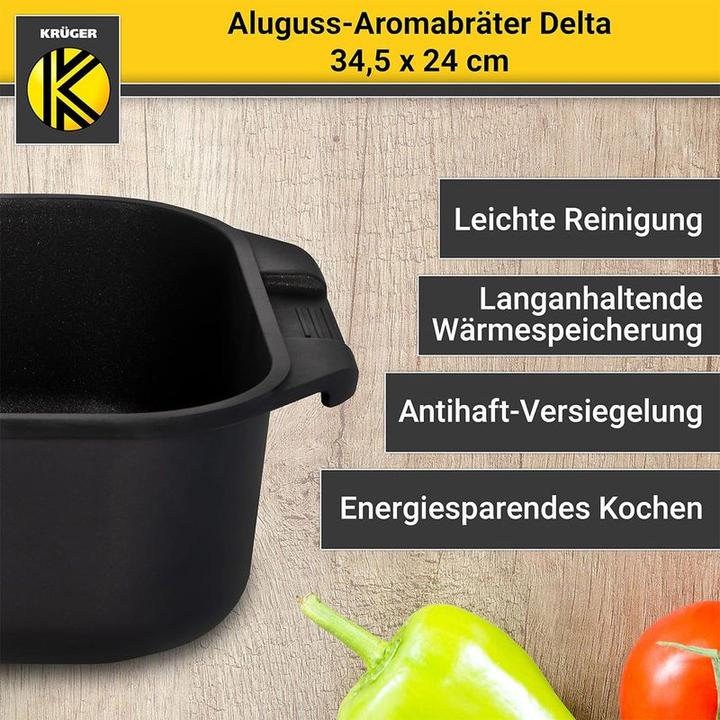 Actual product image Krüger Cast aluminium roaster (Casserole + Stewpot, Aluminium)