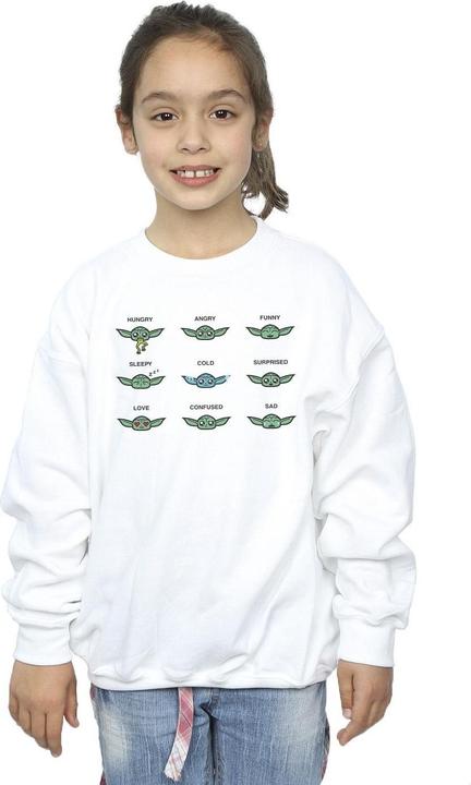 Actual product image Star Wars Girls Mandalorian Grogu Mood Sweatshirt (104)
