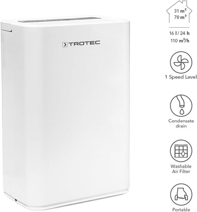 Produktbild Trotec Luftentfeuchter TTK 52 E (31 m², 16 l/24h)