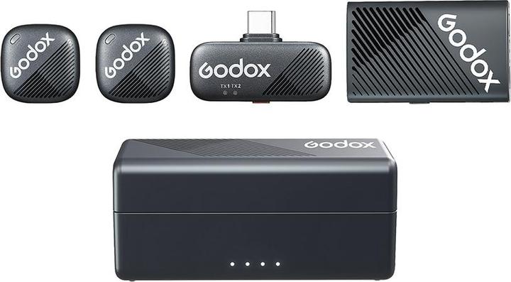 Actual product image Godox Cube C Combo Kit2 2.4GHz Wireless Microphone System