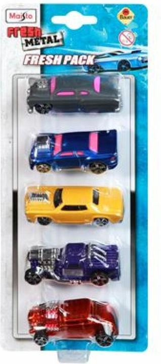 Actual product image Maisto Toys - Fresh Metal set of 5 model cars, 7.5cm (6 assorted) - Model car