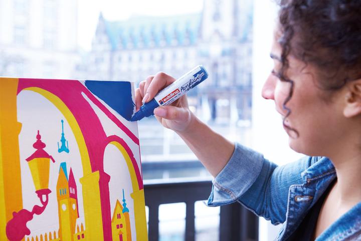 Actual product image Edding Acrylic marker 5000 Wide (Gentian blue, 10 mm, 1 x)