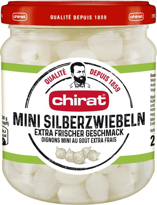 Actual product image Chirat Mini silver onions extra fresh, pickled vegetable onions ideal for raclette, fondue & apéro (350 g)