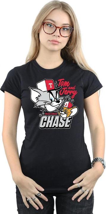 Actual product image Tom & Jerry Womens/Ladies Cat & Mouse Chase Cotton T-Shirt (XL)