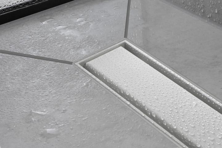 Actual product image hansgrohe HG shower channel RainDrain Match m height-adjustable frame 1000mm matt white (1000 mm)