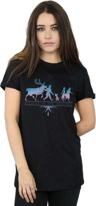 Immagine prodotto Disney Frozen 2 Believe In The Journey Silhouette Maglietta Ampia Donna (4XL)