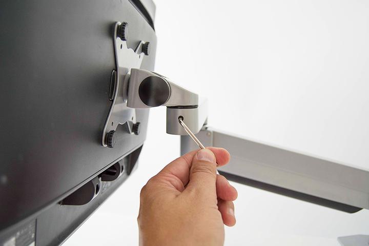 Produktbild Kenson Monitor Arm med gaspatron (sølv) (Tisch, 32")