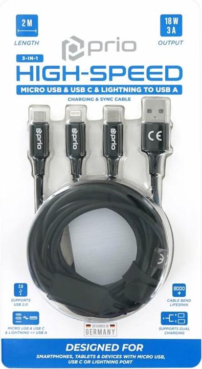 Actual product image prio 3in1 (2 m, USB 2.0)