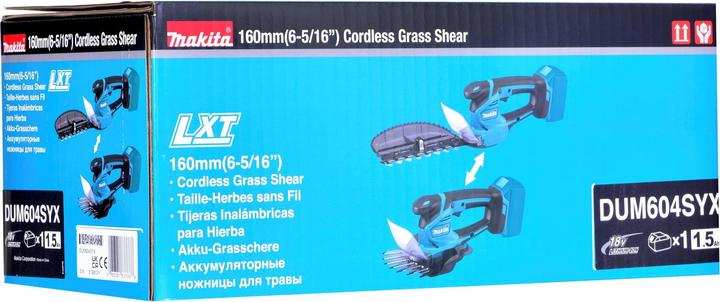 Actual product image Makita Grass and shrub shears DUM604SYX 18 V, 1x1,5 Ah (Cordless hedgecutters)
