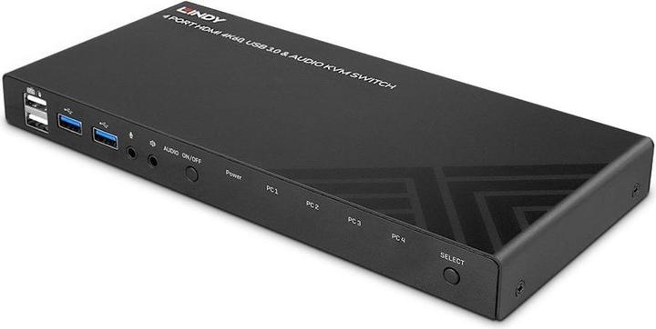 Produktbild Lindy 4 Port HDMI 4K60, USB 3.0 &