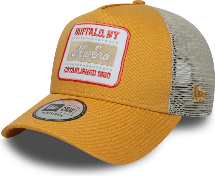 New Era A-Frame Trucker Cap - Brand Patch Gold (One Size)