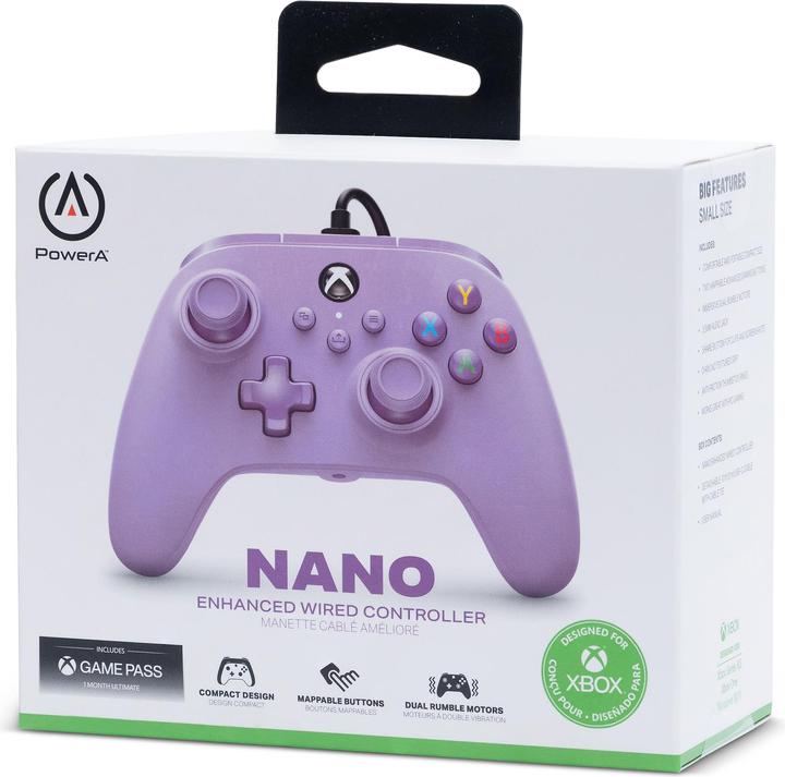 Actual product image PowerA Nano Enhanced Wired Controller for Xbox Series X|S - Lilac - Microsoft Xbox Series S (Xbox Series X, Xbox Series S, PC)