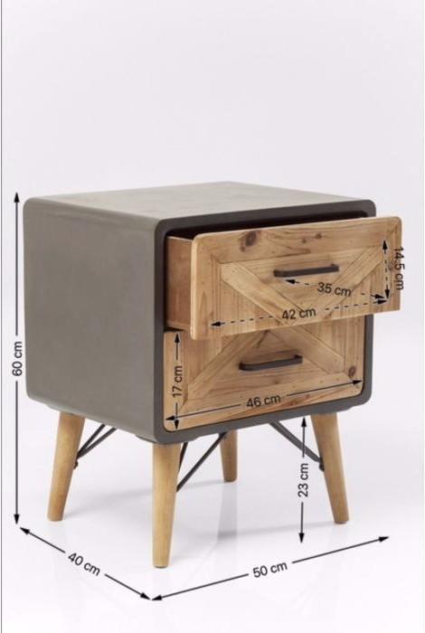 Image du produit Kare Design Petite commode X Factory 2-tiroirs (50 x 40 x 60 cm)