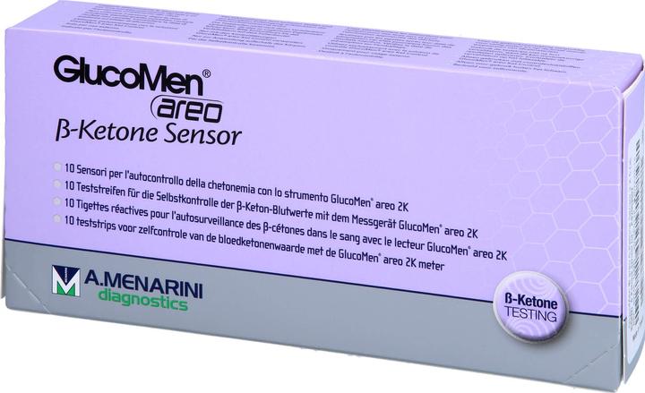 Produktbild Berlin-Chemie Glucomen Areo 2k B Ket Sen, 10 St TTR (Teststreifen)