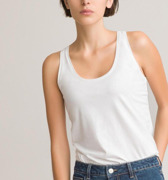 Actual product image La Redoute Collections Sleeveless top with swimmer back (L)