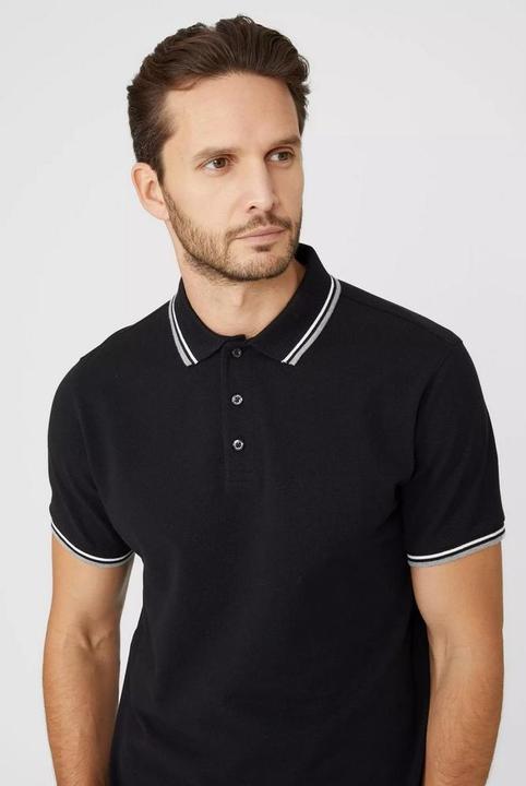 Produktbild Universal Textiles Poloshirt Mit kontrastfarbenen Streifen (M)