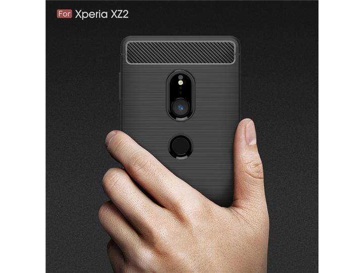 Immagine prodotto Screenguard Sony Xperia XZ2 Cover Carbon Brushed Soft TPU (Sony Xperia XZ2)