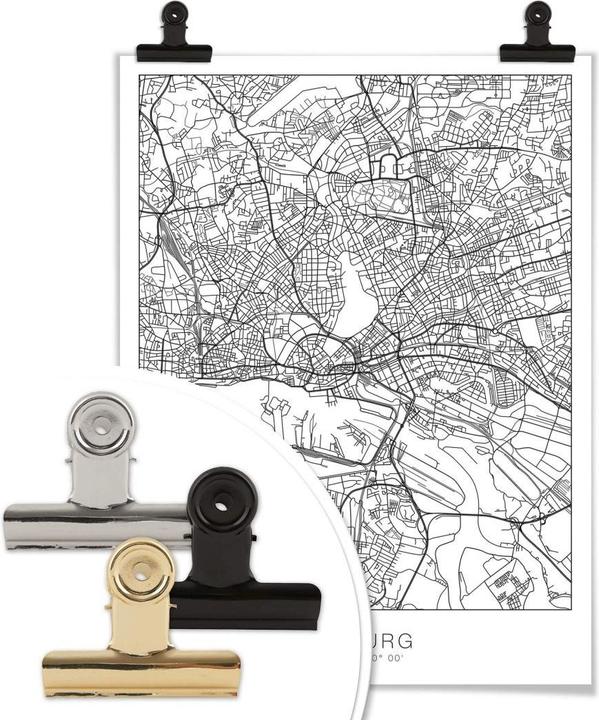 Actual product image Trenddeko Hamburg city map (60 x 80 cm)