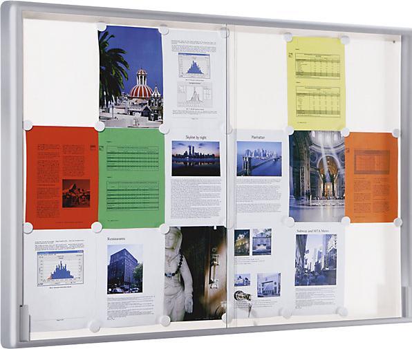 Actual product image eurokraft pro Showcase, aluminum frame, sliding doors