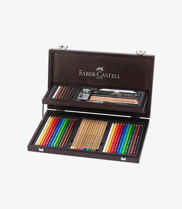 Actual product image Faber-Castell Wooden Case Art & Graphic Compendium (Multicoloured, 53 x)