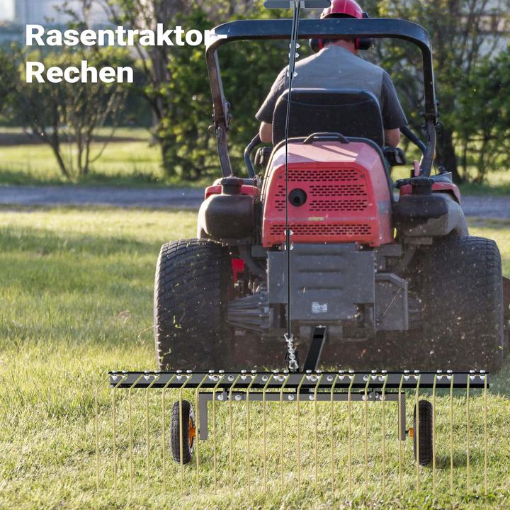 Produktbild Wiltec Rasentraktor Rechen 148cm Vertikutierer Rasenstriegel Rasenlüfter Garten