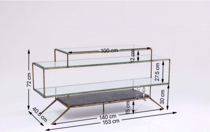 Image du produit Kare Design Tableau TV Terrazzo 152cm (152 x 73 x 73 cm)