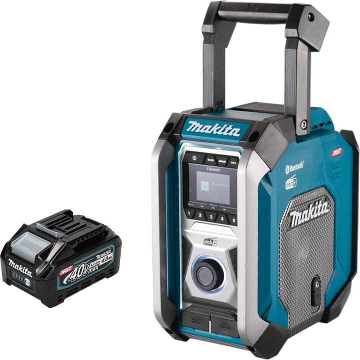 Produktbild Makita MR 007 GM1 Akku Baustellenradio 12 - 40 V max. Bluetooth DAB+ USB + 1x Akku 4,0 Ah - ohne (FM, DAB+, Bluetooth)