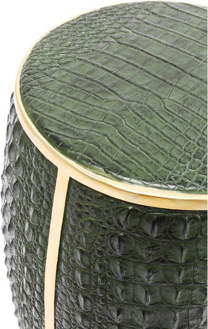 Image du produit Designlife Table d appoint Croco vert 46cm (Ø 46 x 45 cm)