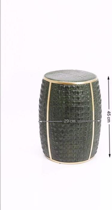 Image du produit Designlife Table d appoint Croco vert 46cm (Ø 46 x 45 cm)