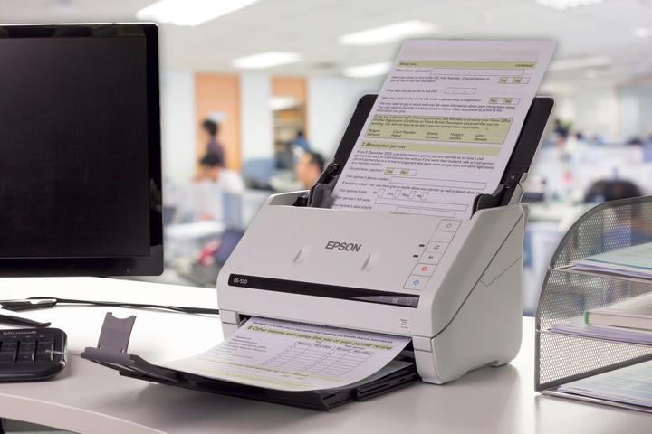 Actual product image Epson DS-530N WorkForce (USB, RJ45)