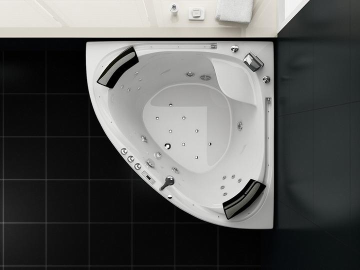 Actual product image Jet-Line Whirlpool VILLA SABRINA white 1.6x1.6 m fully equipped waterfall all-round (160 cm, 160000 cm)