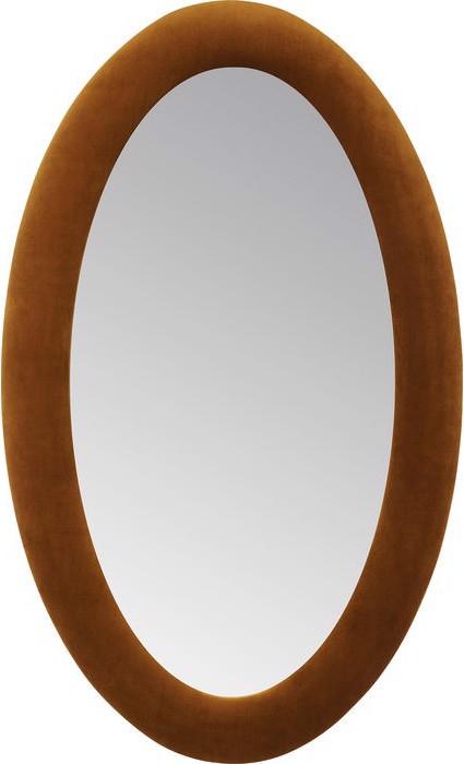 Actual product image Kare Design Mirror Velvet Brown Oval 150x90cm (90 x 150 cm)